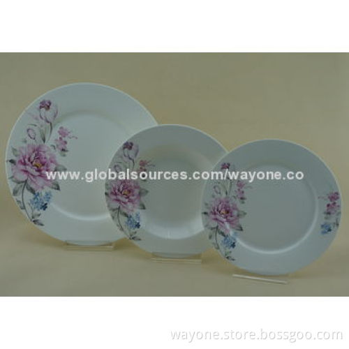 7.5" New bone China dessert plate, flower design, new for 2014, suitable for home or party